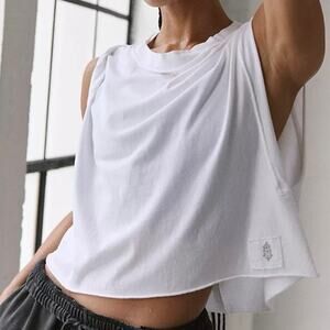 Womens Free People Movement Inspire Tank White Size M EUC!